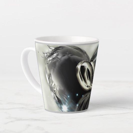 Wat God Samen Voegt Bruiloft  (Zilver) Latte Mok (Linkerhoek)