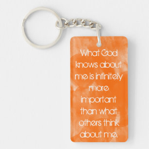 wat God weet over mij Christelijke quote sleutelha Sleutelhanger
