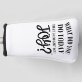 Wat heb je vandaag gedaan dat je vreugde bracht? golfheadcover (Voorkant)