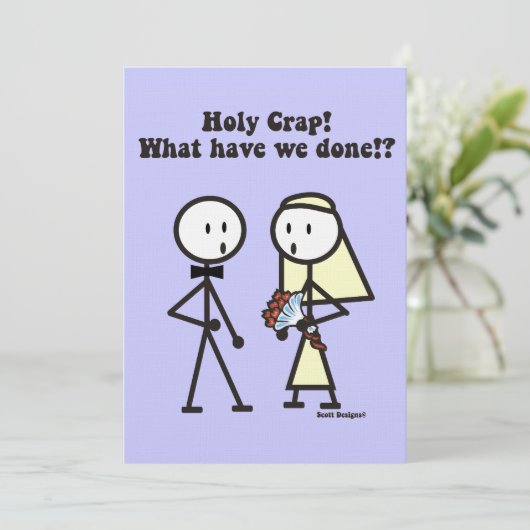 Wat Hebben We Gedaan Bruiloft Kaart (Staand voorkant)