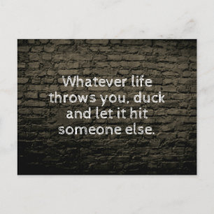 Wat het leven je ook doet grappen briefkaart