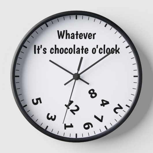 Wat het ook is Chocolate O'clock Grappige klok (Voorkant)