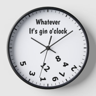 Wat het ook is Gin O'clock Funny Alcohol Drink