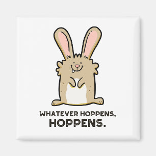 Wat Hoppens ook is, Hoppens Rabbit Pun Magnet Magneet