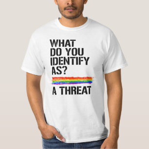 Wat identificeer je als? Een bedreiging. T-shirt