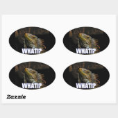 Wat? Iguana Ovale Sticker (Vel)