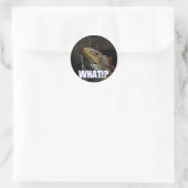 Wat? Iguana Ronde Sticker (Tas)
