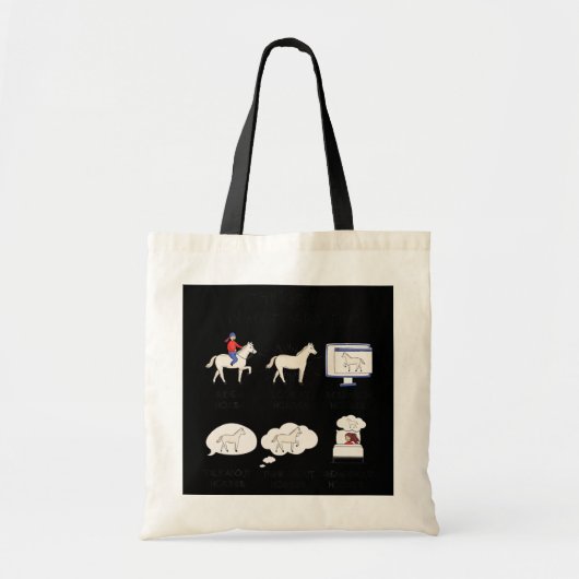 Wat ik doe in mijn kleine paardjes voor tote bag (Voorkant)