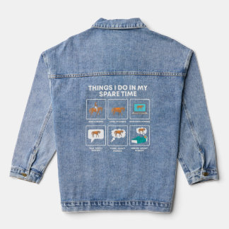 Wat ik doe in mijn reservetijdpaard denim jacket