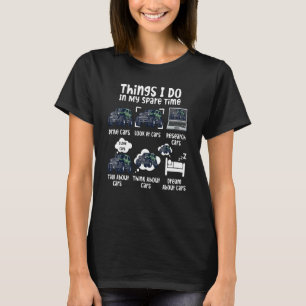 Wat ik doe in mijn spaartijd, grappige auto kijk t-shirt