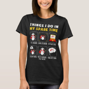 Wat ik doe in mijn vrije tijd drummer musicus t-shirt
