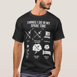 Wat ik doe in mijn vrije tijd, grappig rondstrooie t-shirt