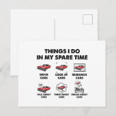 Wat ik doe in mijn vrije tijd grappige klassieke a briefkaart (Voorkant / Achterkant)