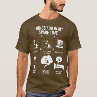 Wat ik doe in mijn vrije tijd, grappige visstop t-shirt