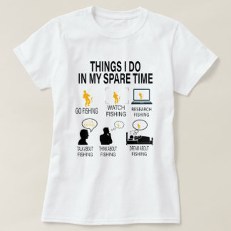 Wat ik doe in mijn vrije tijd Vist - Vader Gift T-shirt