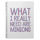 Wat ik echt nodig heb, zijn minieme notebooks notitieboek (Voorkant)