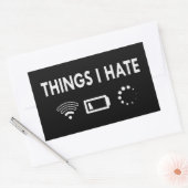 Wat ik haat rechthoekige sticker (Envelop)