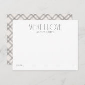 Wat ik hou van aandenken advieskaart (Voorkant / Achterkant)