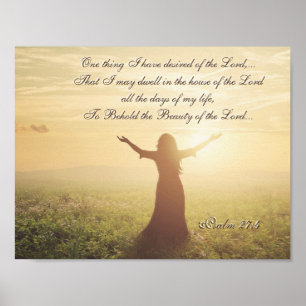 Wat ik van de Heer wilde, Psalm 27:4, Poster
