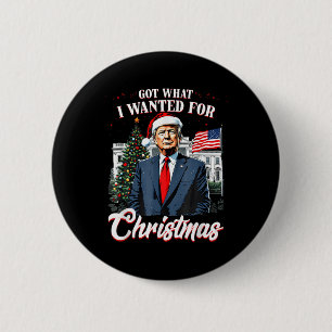 Wat ik wilde voor Kerst Trump 2024 Ronde Button 5,7 Cm