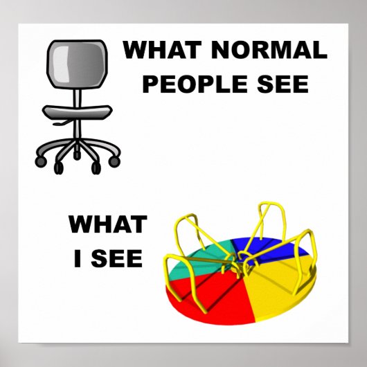 Wat ik zie Funny Poster (Voorkant)