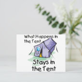 Wat in de Tent gebeurt Briefkaart (Staand voorkant)