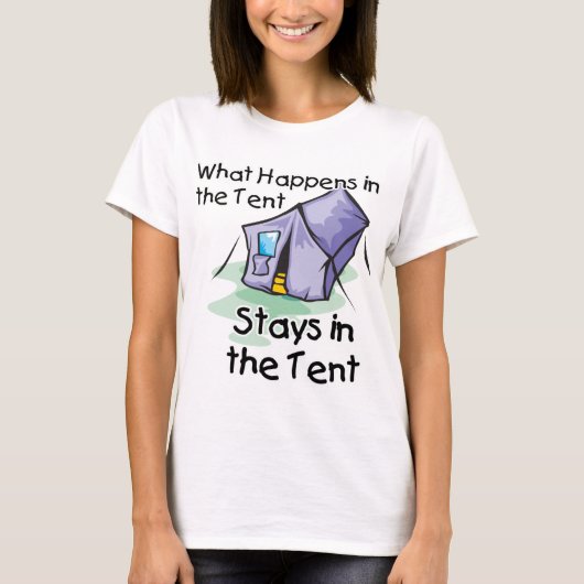 Wat in de Tent gebeurt T-shirt (Voorkant)