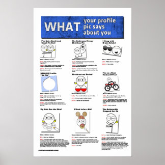 Wat in uw profielpagina over u wordt gezegd poster