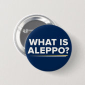 Wat is Aleppo? Knoop Ronde Button 5,7 Cm (Voorkant /achterkant)