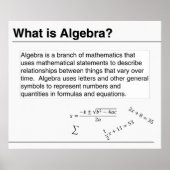 Wat is Algebra? Poster (Voorkant)