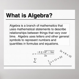 Wat is Algebra? Poster