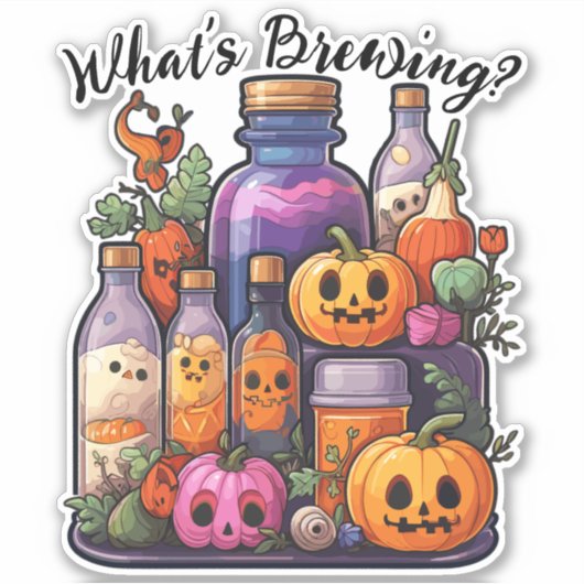 "Wat is Brouwen?" Potion Ingrediënten Sticker (Voorkant)