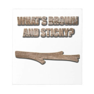 Wat is Brown en Sticky Joke? Notitieblok