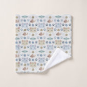 Wat is Cool, Kitty Cat in Grey en Beige? Bad Handdoek (Wasdoekje)