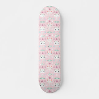 Wat is Cool, Kitty Cat in Roze en Mint Skateboard