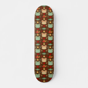 Wat is Cool, Kitty Kat in Aardse Kleuren Skateboard