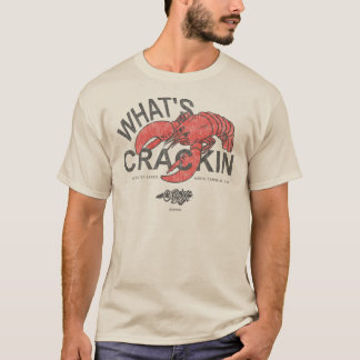 Wat is Crackin Lobster Buitenste Banks NC OBX T-shirt