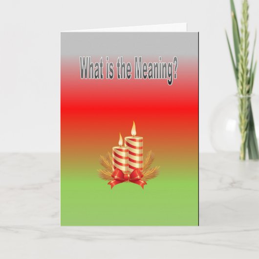 Wat is de betekenis? kaart (Voorkant)