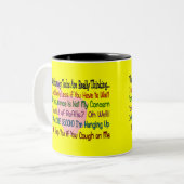 Wat is de farmacie-techniek? tweekleurige koffiemok (Voorkant links)