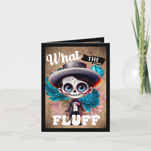 Wat is de Fluff Sugar Skull Bedankkaart (Voorkant)