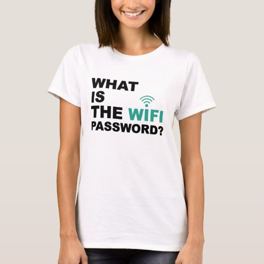 Wat is de Funny van het Wachtwoord WIFI T-shirt (Voorkant)