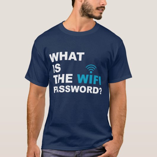 Wat is de Funny van het Wachtwoord WIFI T-shirt (Voorkant)