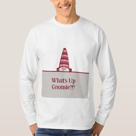 Wat is de Gnomie Holiday Gnome Custom Text? T-shirt (Voorkant)