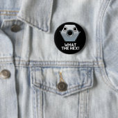 Wat is de hex Funny Hexagon-vorm, donker BG Ronde Button 5,7 Cm (In situ)