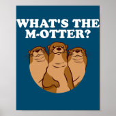 Wat is de M Otter papa Jokes Otter Lover? Poster (Voorkant)