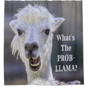 Wat is de Prob-Llama? Cute Funny LLAMA Douchegordijn