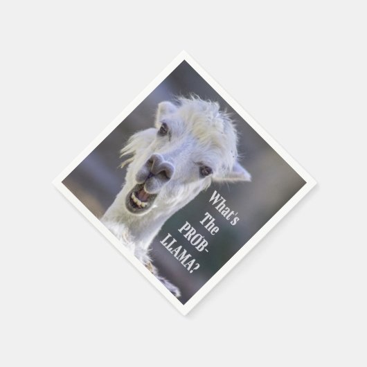 Wat is de Prob-Llama? Cute Funny LLAMA Servet (Hoek)