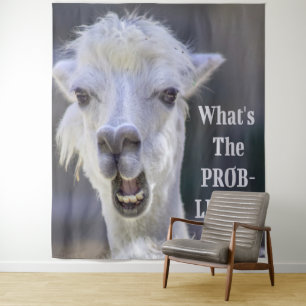 Wat is de Prob-Llama? Cute Funny LLAMA Wandkleed
