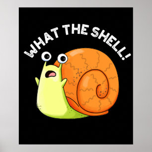 Wat is de schimmelslak van de Shell die donker is Poster