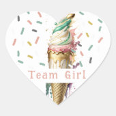 Wat is de scoop Het is een meisje Hart Sticker (Voorkant)